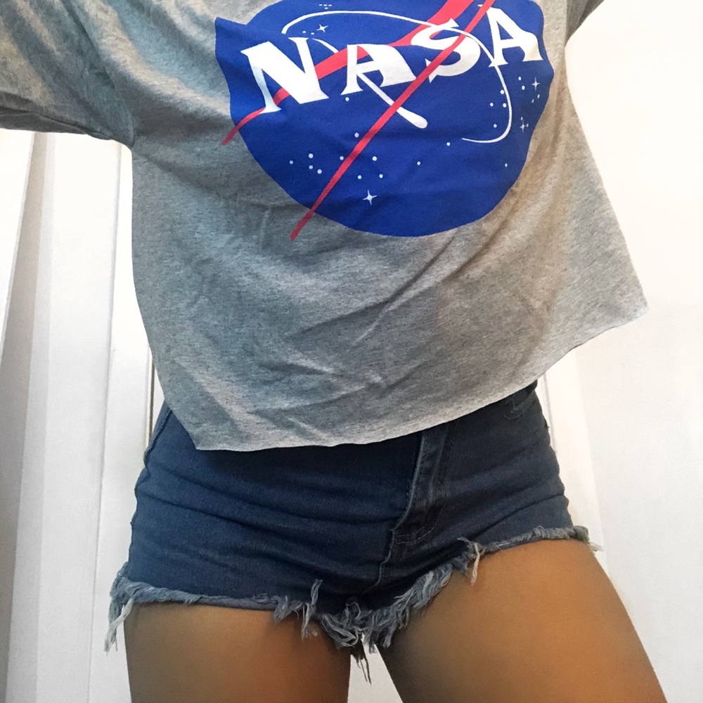 NASA Crop Top shirt on Oxford color or grey